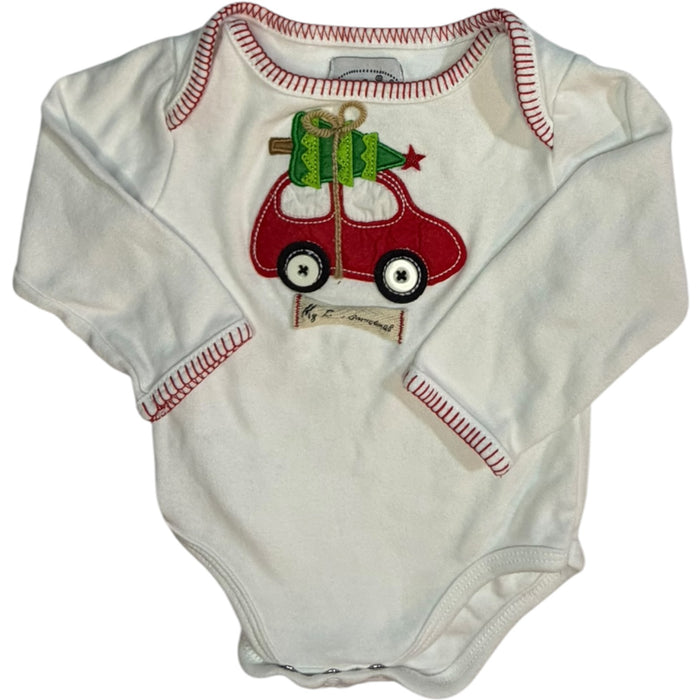 0-6M Mudpie Long-sleeve "My First Christmas" Onesie GUC