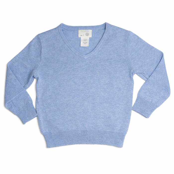 Crewcuts Light Blue V-Neck Sweater size 2 good used condition