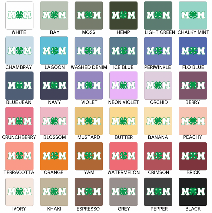 4-H Mom Clover– Comfort Colors T-Shirt