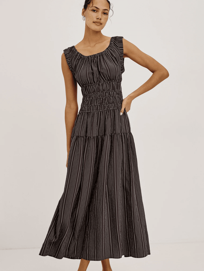 ANASTASIA - CHICORY STRIPE Dress - Amor Lafayette