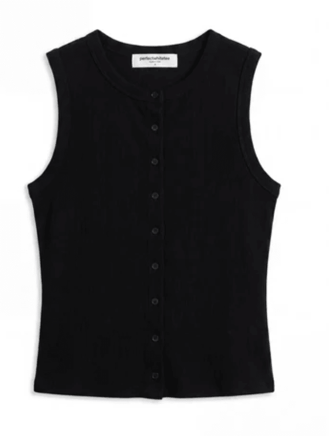 Andrea Lux Rib Button-Up Tank - Amor Lafayette