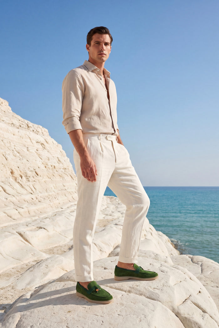 Avenza Buckle Loafer Forest Green