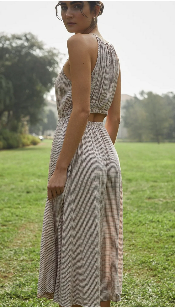 Bella Dahl Cut Out Back Halter Dress