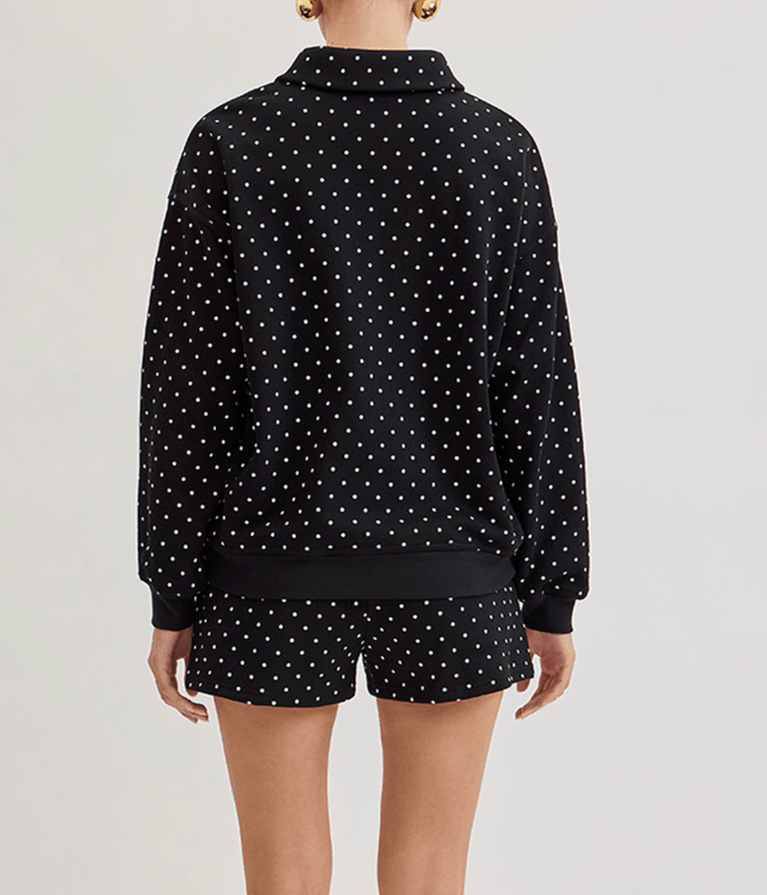Black Dotted Joey Sweatshirt - Amor Lafayette