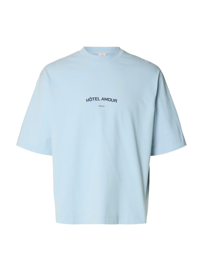 Blue Organic Cotton Boxy Fit T-shirt