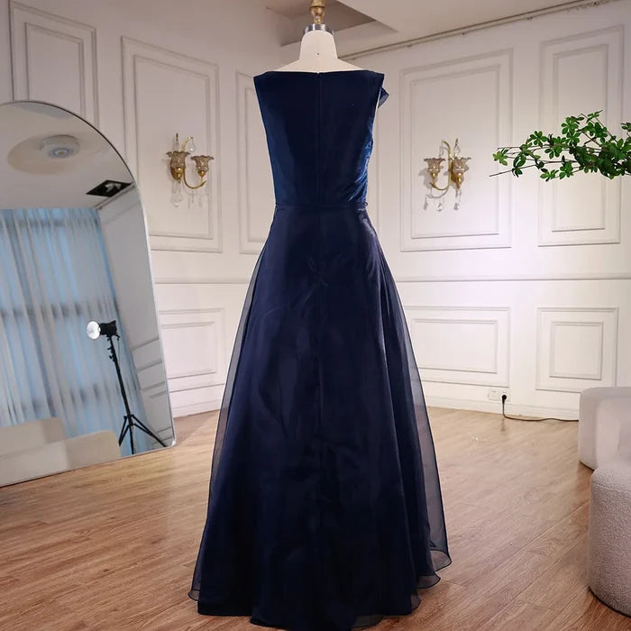 Burgundy Elegant A-Line Evening Dress with Draped Shoulder LA72944 - SERENE HILL