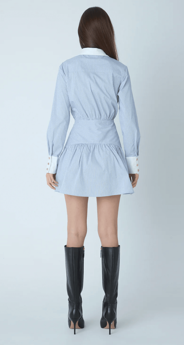 Cora Striped Short Dress - Amor Lafayette