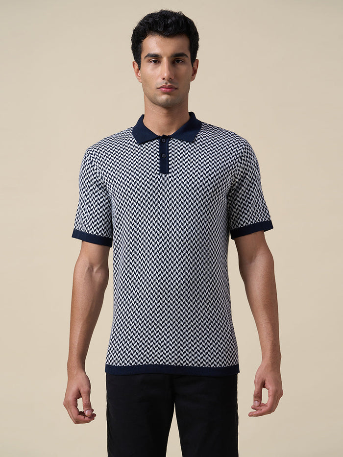 Cotton printed Knit Polo