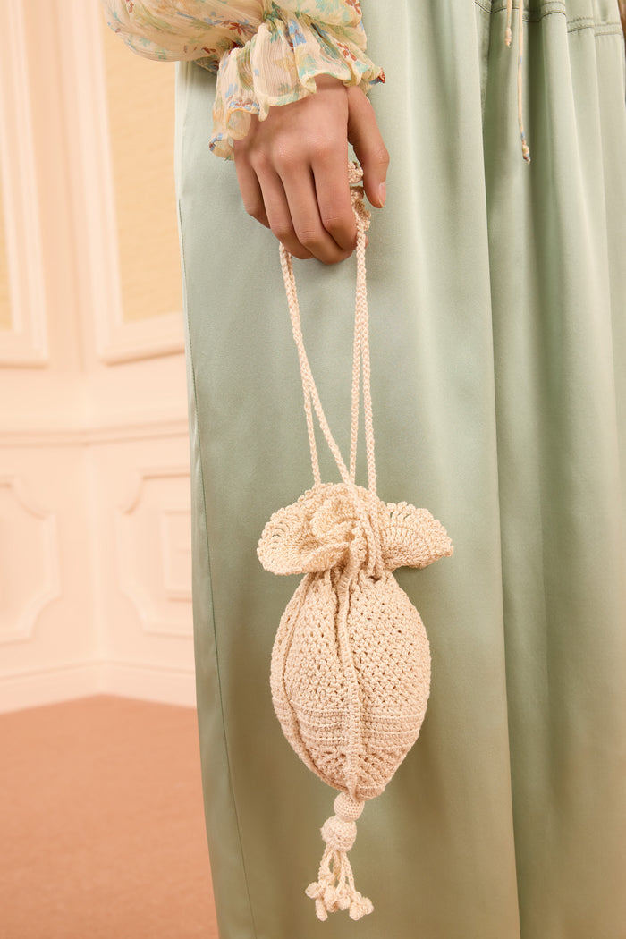 Crochet Mermaid Pouch - Natural