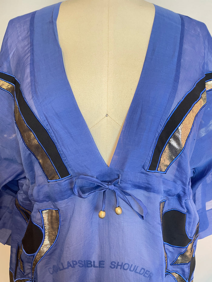 Emilio Pucci Blue V Neck Maxi Dress image 5