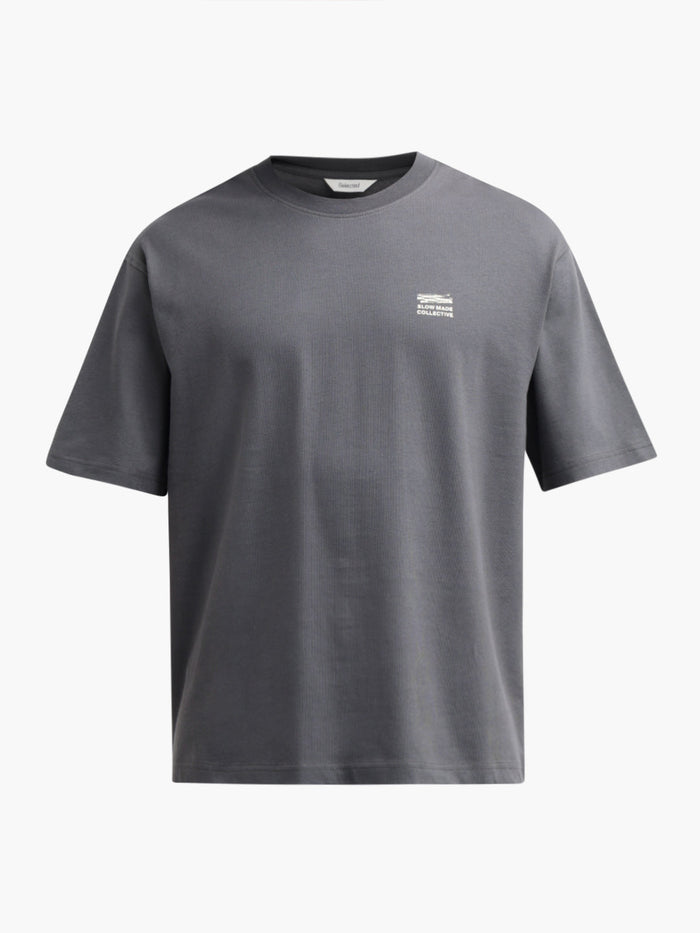 Grey Printed Relaxed Fit T-shirt
