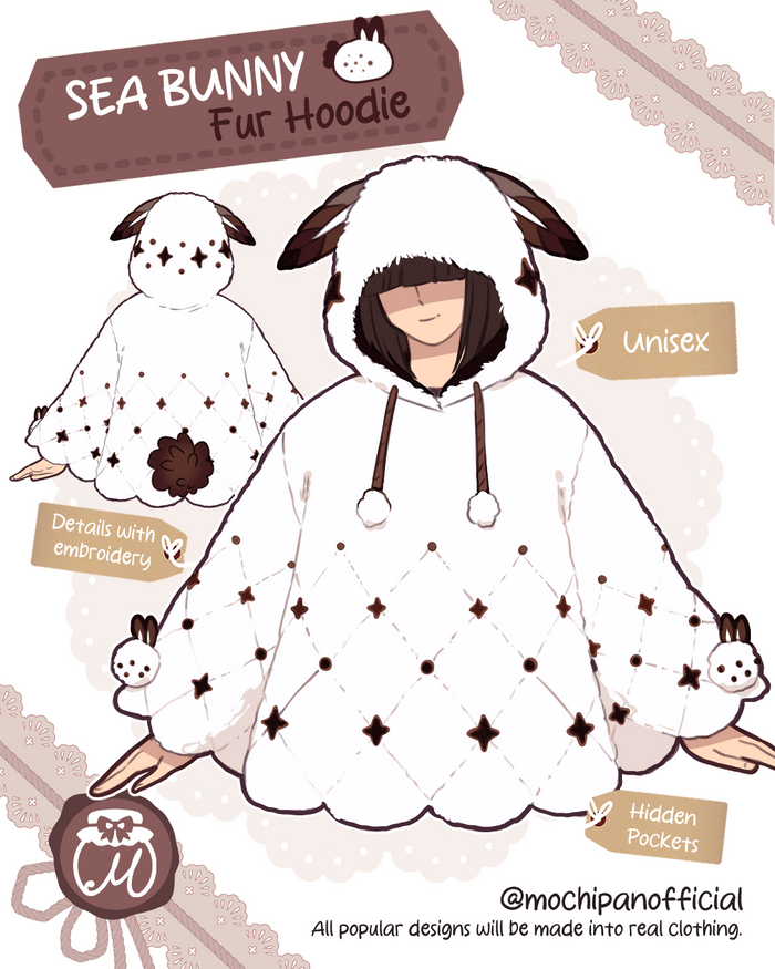 (Interest Check) Sea Bunny Fluffy Hoodie (In Development)