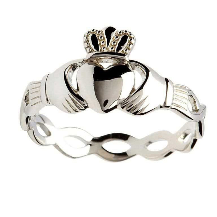 Intertwining Claddagh Ring