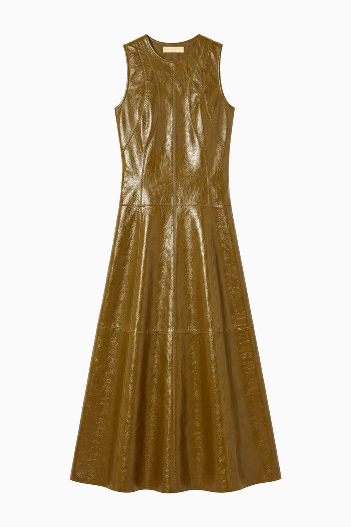 Juliette Leather Dress - Lichen