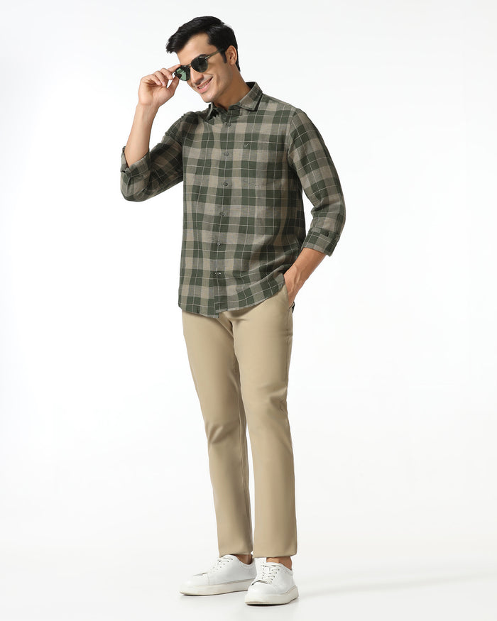 Khaki Textured Khakis - Kary