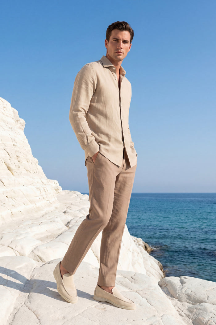 Leonis Suede Loafers Cream