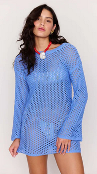 MINKPINK Balmy Crochet Mini Dress