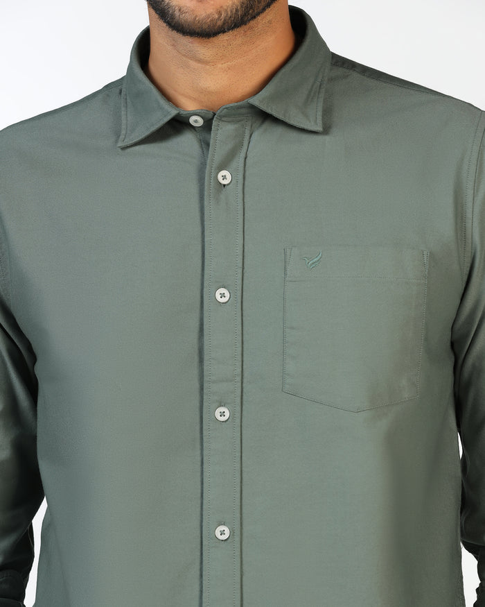 Olive Solid Shirt - Solly