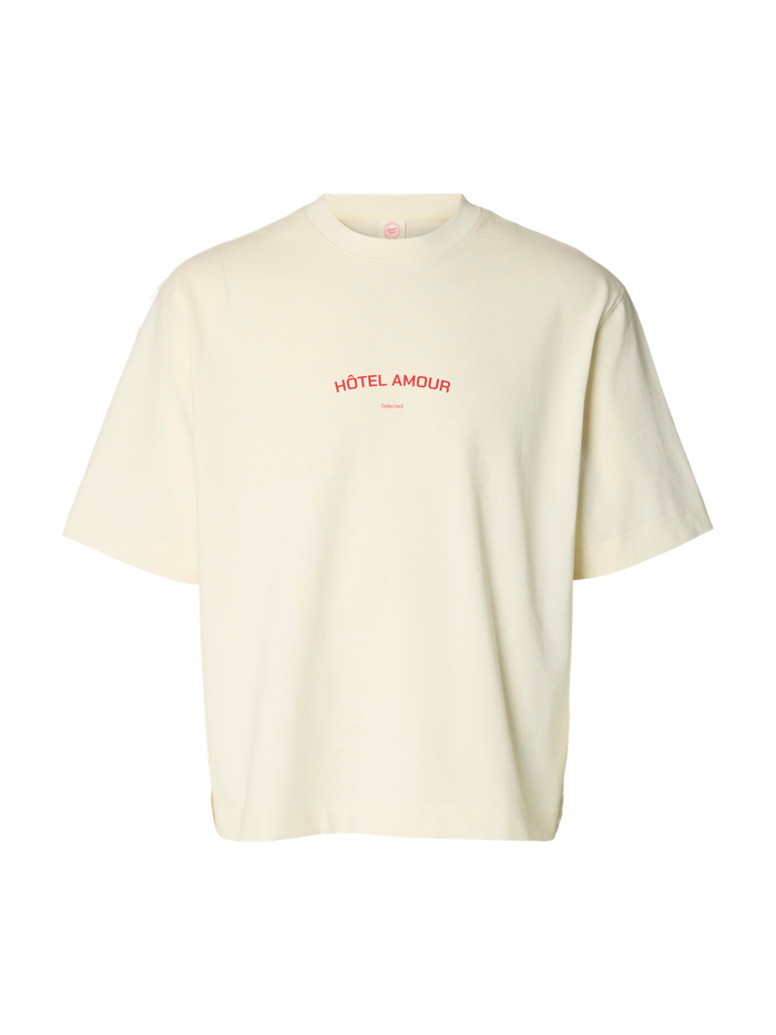 Organic Cotton Boxy Fit T-shirt - Off-White