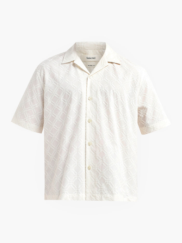 Organic Cotton Printed Shirt - Off-White