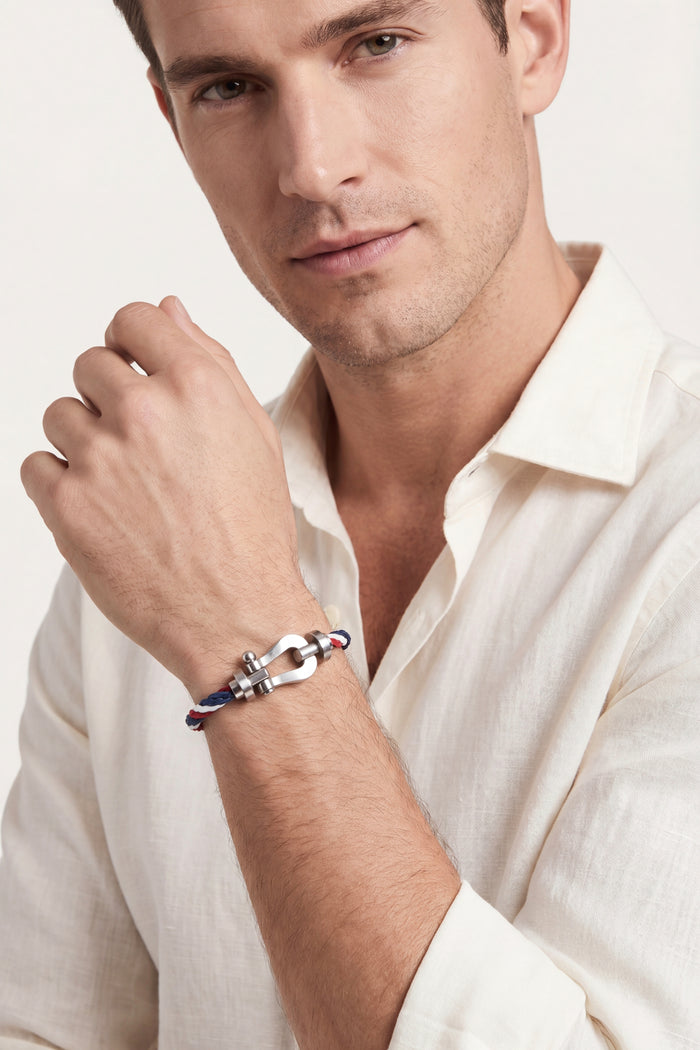 Ortigia Platinum Bracelet Blue/Red/White