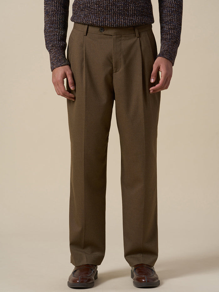 Relaxed Fit Pleated Tailored Trousers