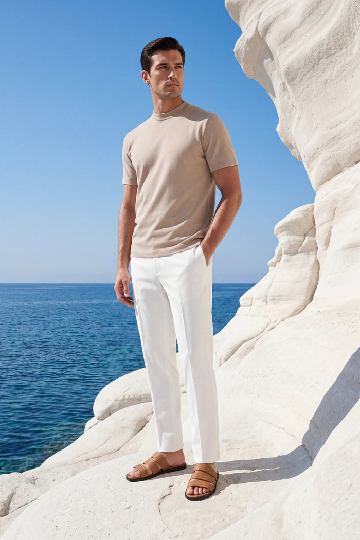 Santorini Leather Sandal Tan