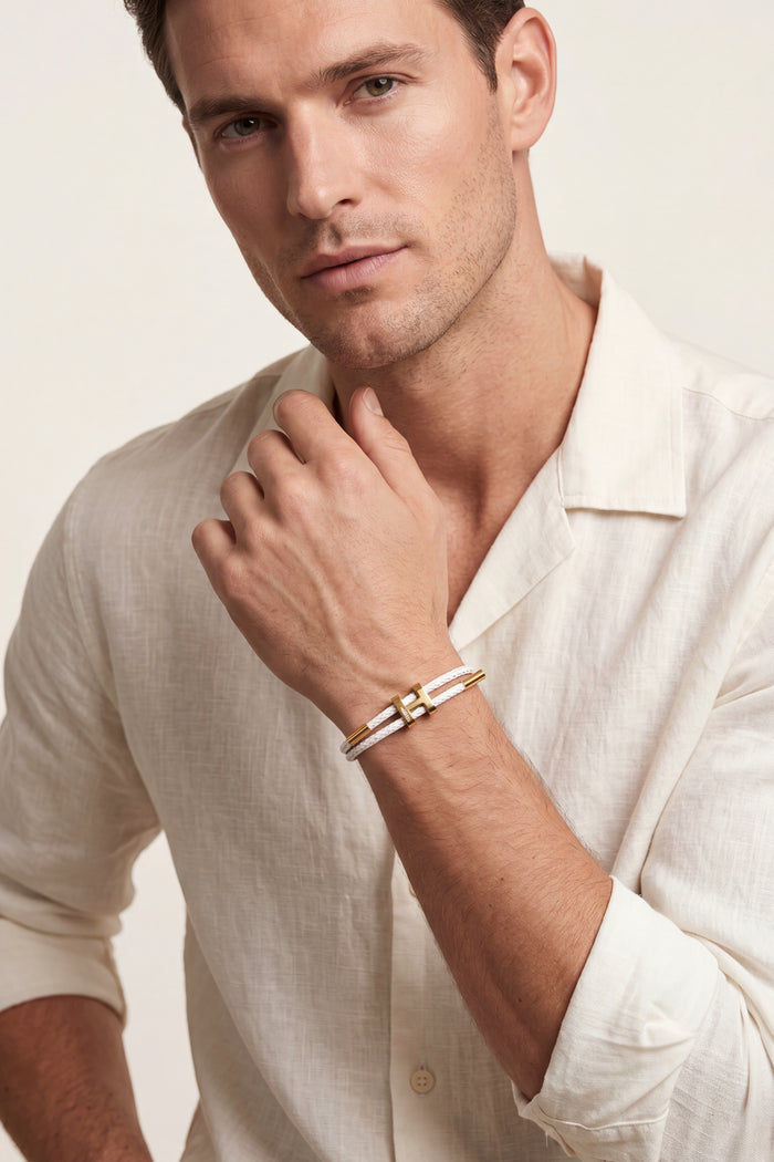 Savona Woven Bracelet White