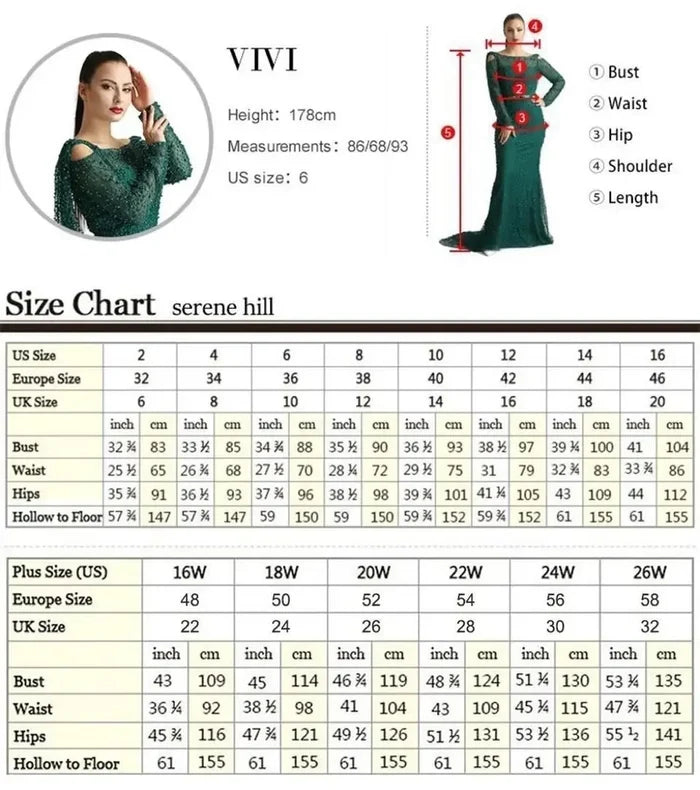 Serene Hill Muslim Mermaid Wine Red Evening Dresses Gowns 2025 Beaded Elegant Velour For Women Party LA71449 - SERENE HILL