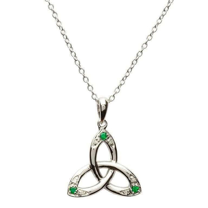 ShanOre Emerald Trinity Knot Necklace