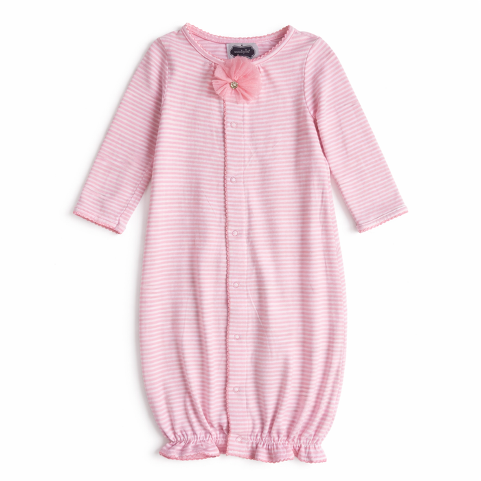 Mud Pie Baby Girl Pink Nightgown size 6-9M good used condition
