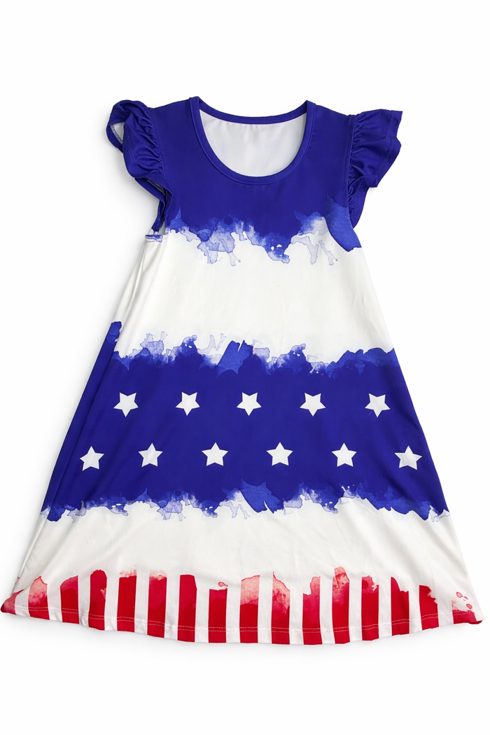 Millie Loves Lily Stars & Stripes Dress size 8 good used condition