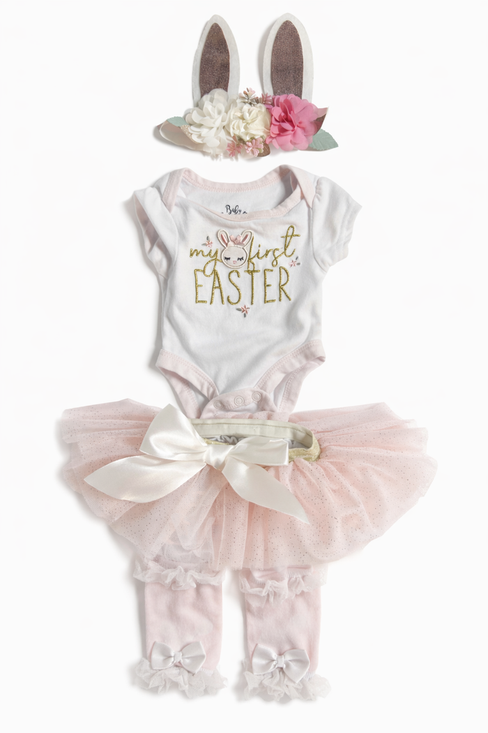 Baby Essentials Baby Girl My First Easter 4-Piece Set size Newborn new without tags