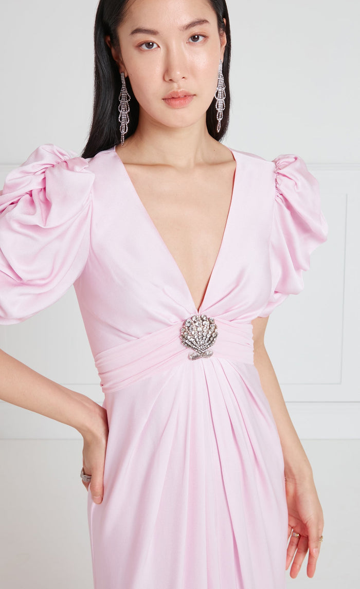 Sofia Sleeved Dress - Powder Pink