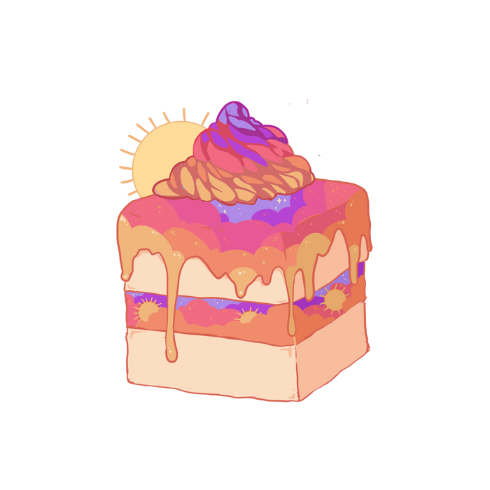 Sunset Cake Pin - Mochipan