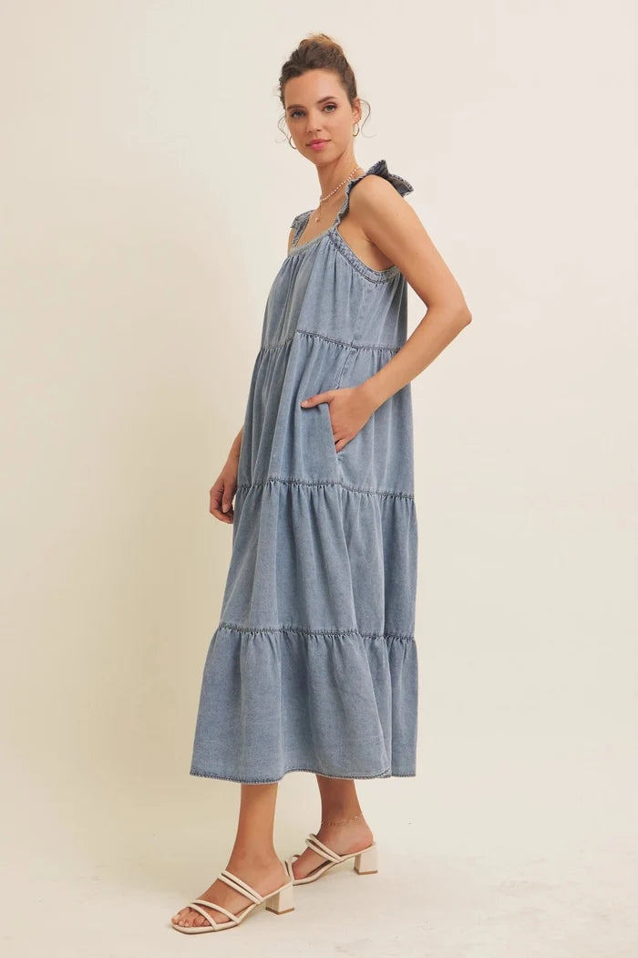 The Camden Cotton Denim Midi