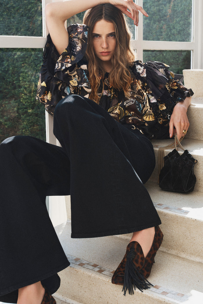 The Stretch Valory Flare Jean - Noir