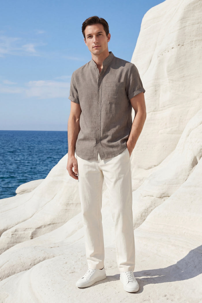 Treviso Linen Short Sleeve Taupe