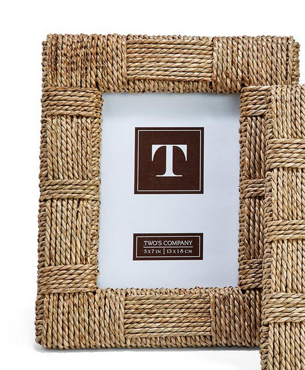 Two's Company Sea Grass Photo Frame