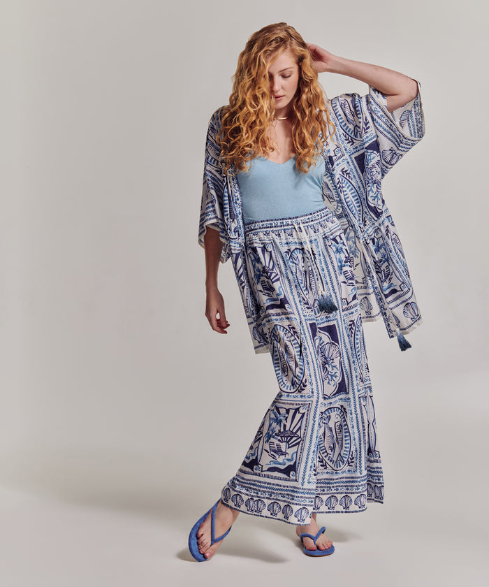 Villa Tile Robe in color ultramarine