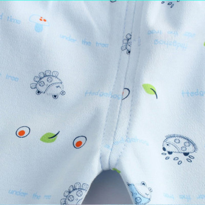 0-3 Months Newborn Baby Clothing Set - 5pcs Cotton Suits featuring cute animal prints on soft cotton fabric.
