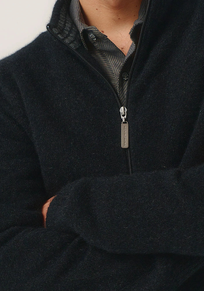 Possum and Merino

100350 Whittaker Zip Jacket - This classic jacket is a go-to piece with pockets and contrast striped collar. Featuring a Merinomink zip pull, its ready for whatever the weather throws at you. A classic fit.

Made in New Zealand from an exclusive Merinomink blend of 50% ZQ Merino, 40% Brushtail possum and 10% Mulberry silk.