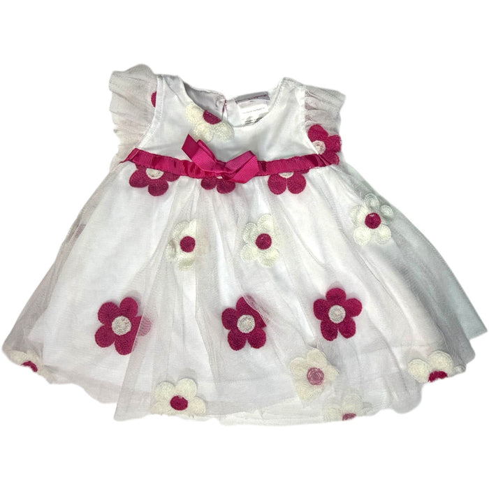 Nanette White & Pink Flower Dress size 12M excellent used condition