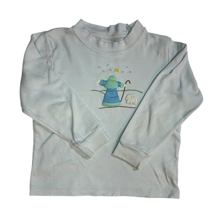 3T Squiggles by Charlie Baby Blue Long-sleeve Shepherd Shirt GUC