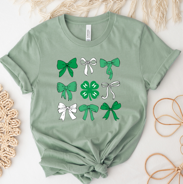 4-H Bow Clover- Bella Canvas T-Shirt