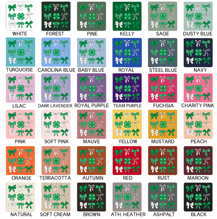 4-H Bow Clover- Bella Canvas T-Shirt