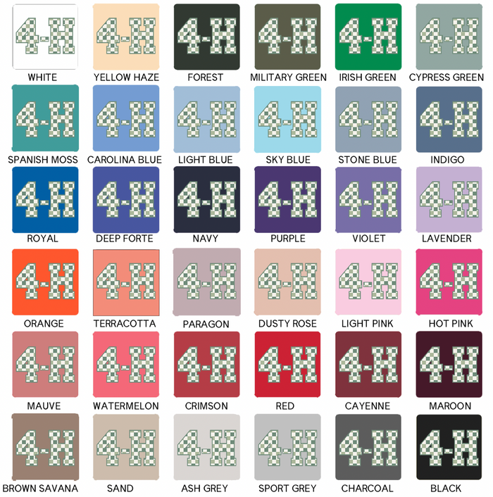 4-H Green Checkered– Crewneck