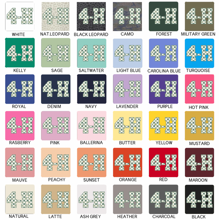 4-H Green Checkered– Infant/Toddler/Youth