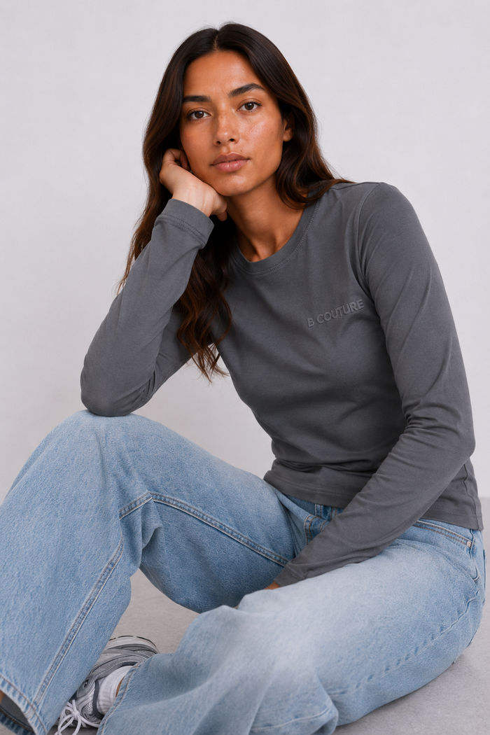 4-Pack Fitted Long Sleeve Stretch Cotton T-Shirts