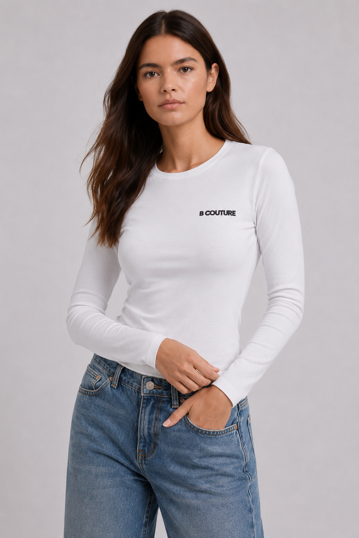 4-Pack Fitted Long Sleeve Stretch Cotton T-Shirts